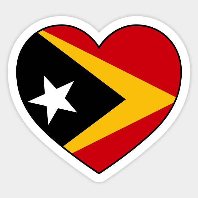 Heart - Timor-Leste Sticker by Tridaak